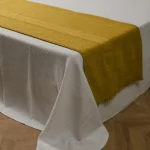 Plaid de algodón mostaza