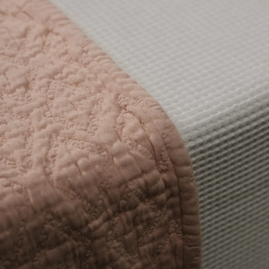 Plaid cama en 100% algodón Monde Rosa