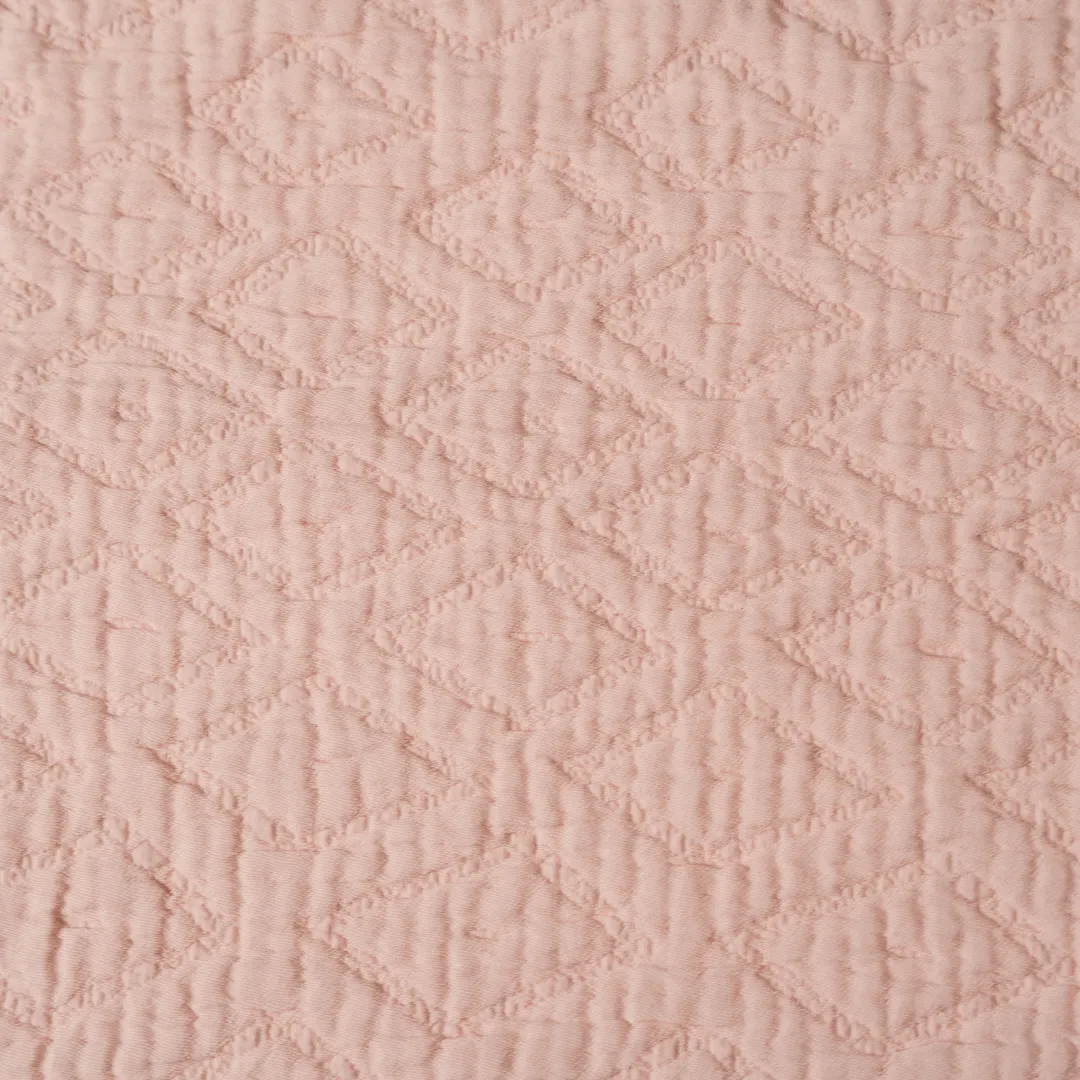 Plaid para cama en 100% algodón Monde Rosa
