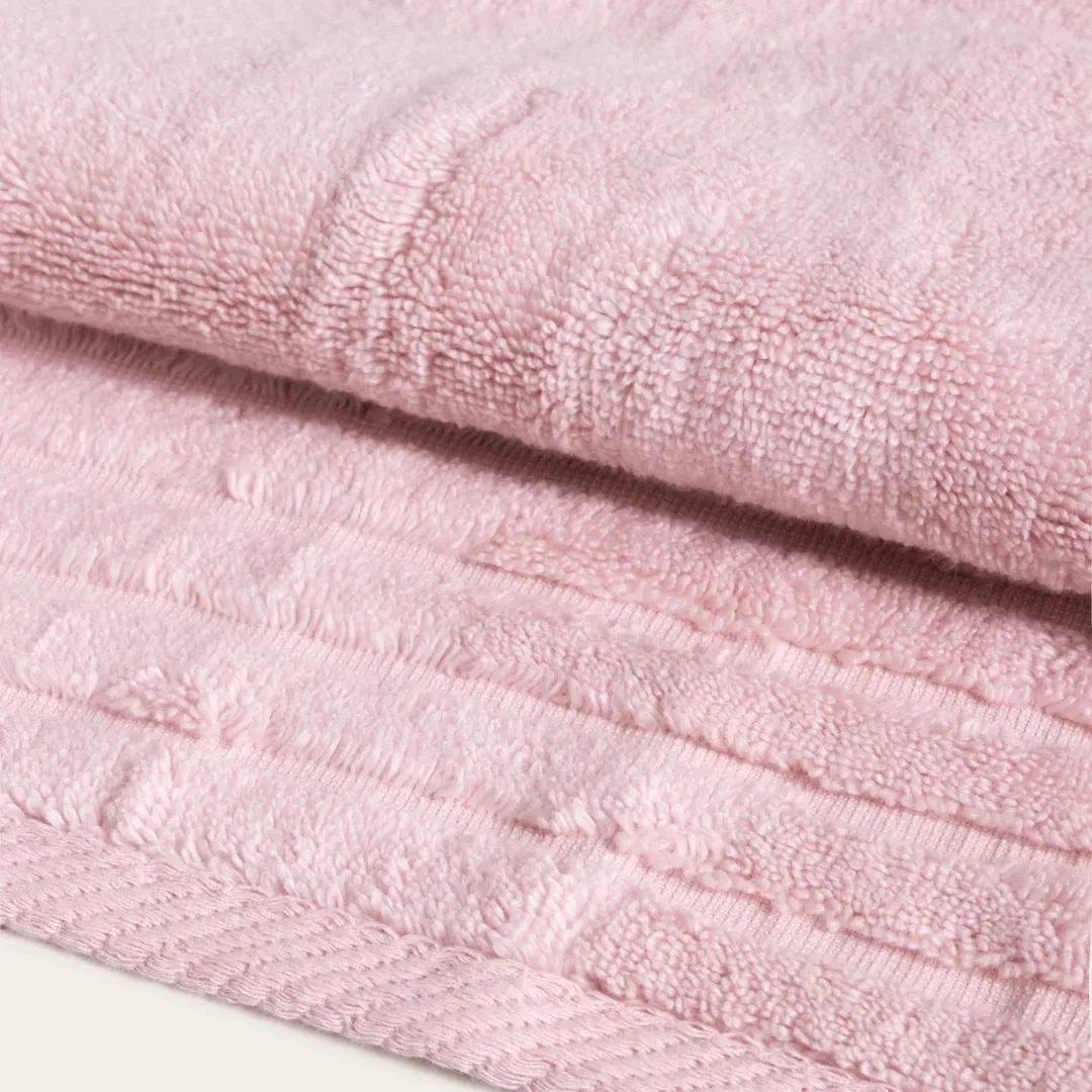 toalla de baño en 100 % algodón rosa tiza