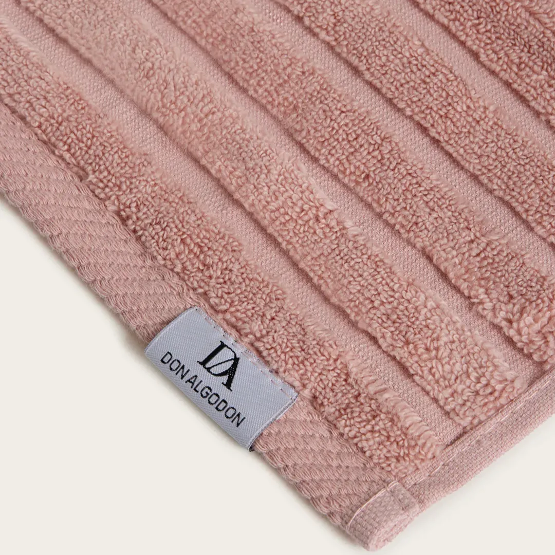 toalla de baño en algodón rosa palo