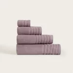 Toalla de baño en 100% algodón malva