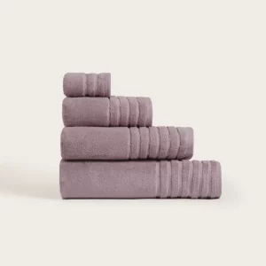 Toalla de baño en 100% algodón malva